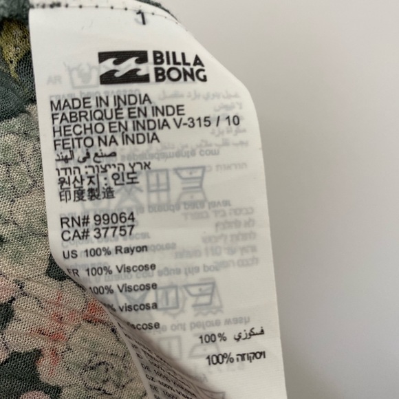 Billabong Shift Flutter Floral Backless size S - Picture 13 of 15